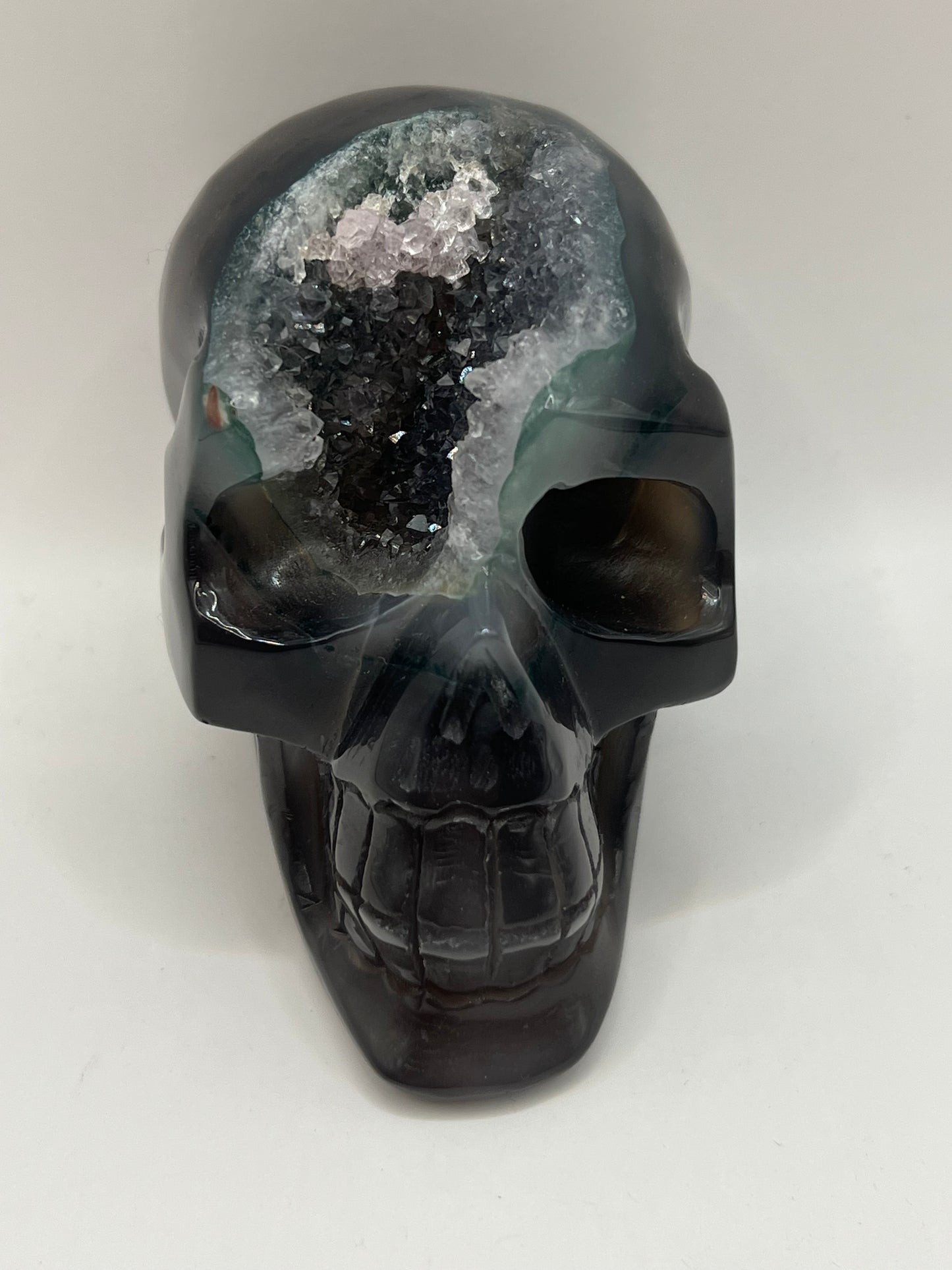 Agate Geode Skull